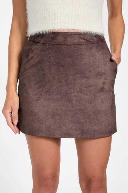 GUESS® Eco Camryn Faux-Suede Mini Skirt