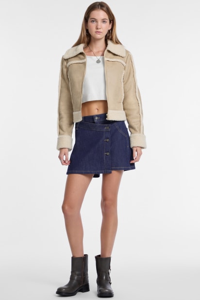 【インディゴブルー(MBL)】GUESS デニム スカート (W)LADIES' Denim Skort LADIES' Denim Skort デニム スカート | GUESS(ゲス) JAPAN 公式