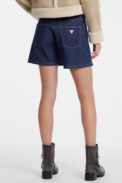 【インディゴブルー(MBL)】GUESS デニム スカート (W)LADIES' Denim Skort GUESS® Denim Wrap Skort