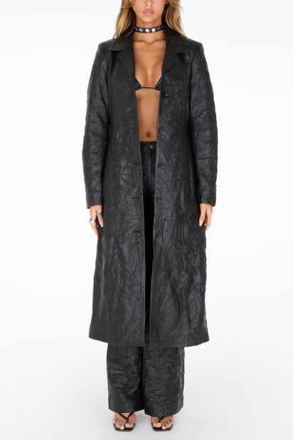 GUESS® lamb leather coat