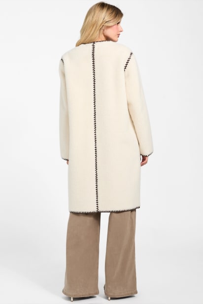 GUESS® Mia Sherpa Midi Coat