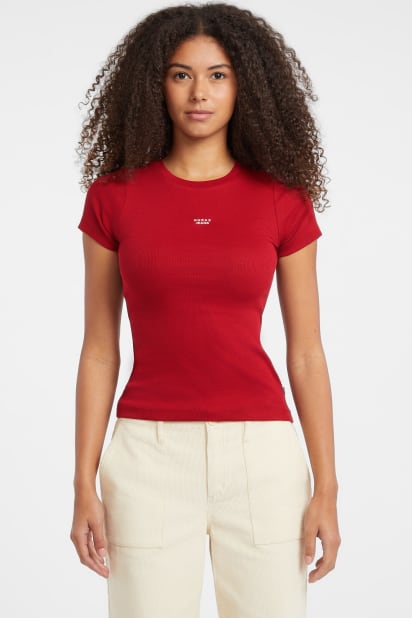 トップス user_473365de GUESS® Slim Embroidered Logo Tee