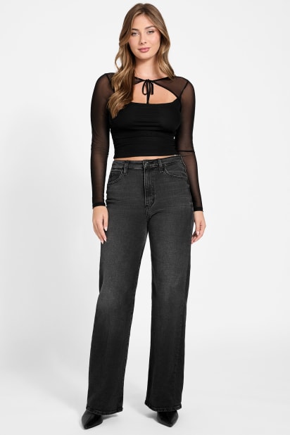 GUESS® Eco Lauryn Tied Mesh Top