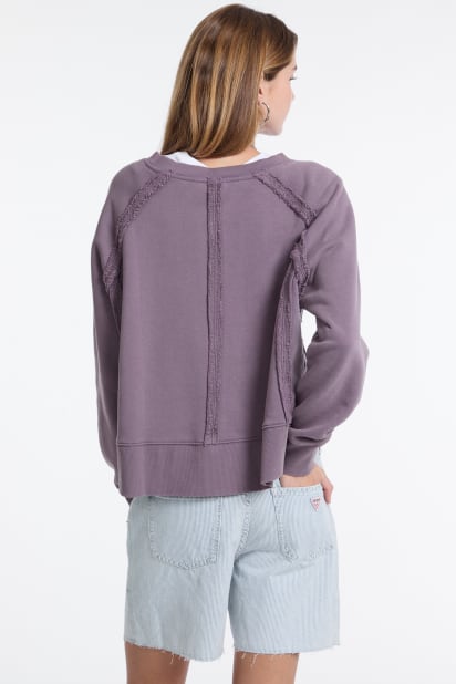 【ライトパープル(F4M6)】GUESS Originals スウェット レディース(W)Vintage Sweatshirt GUESS｜GUESS Originals スウェット レディース(W)Vintage Sweatshirt