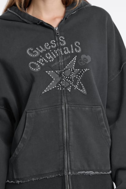GUESS® GUESS Originals Star Rhinestone Hoodie
