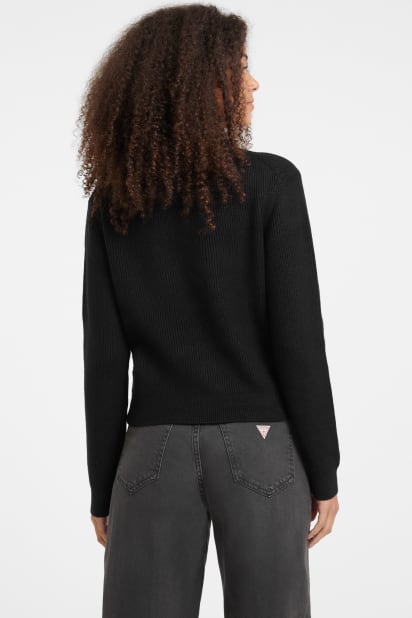 GUESS® Half-Zip Ribbed Sweater