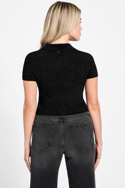 GUESS® Mona Chenille Crop Polo