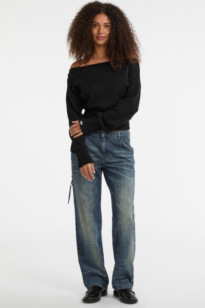 GUESS® GUESS Originals Eco Off-Shoulder Sweater