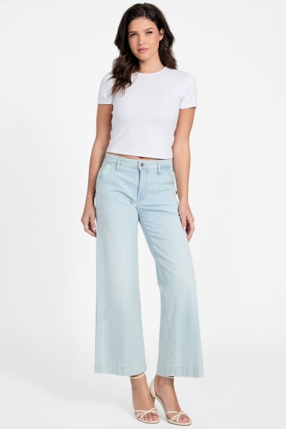 GUESS® Eco Zoya Crop Wide Leg Jeans