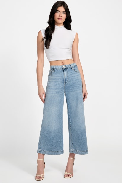 GUESS® Eco Bellflower Cropped Wide Leg Jeans