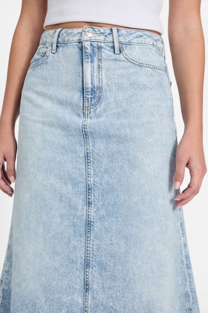 GUESS® Eco Thaiss Denim Midi Skirt