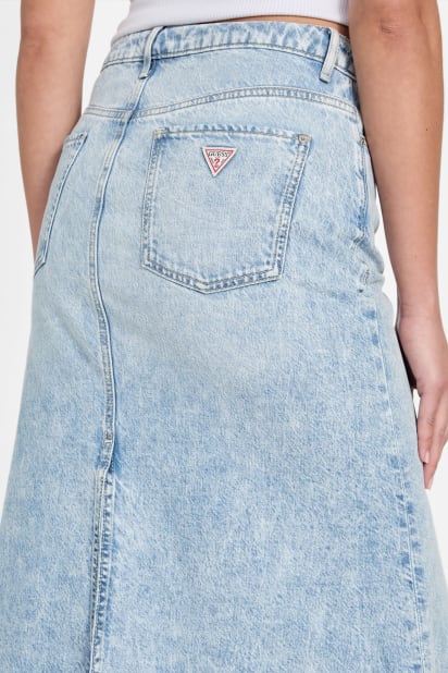GUESS® Eco Thaiss Denim Midi Skirt