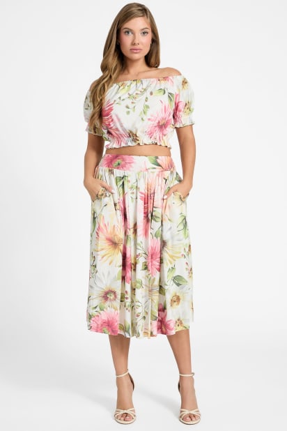 Guess 花柄オーバーオール 18M GUESS® Eco Elodie Off-the-Shoulder Top