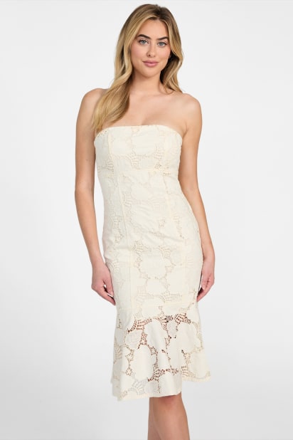 GUESS Maisy Strapless Lace Dress
