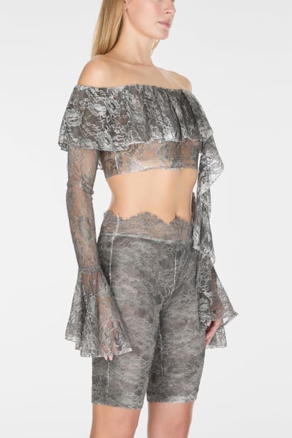 GUESS® off-the-shoulder lace top