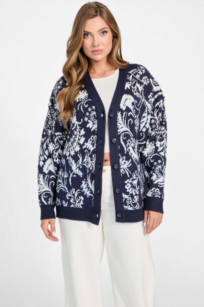 ゆん GUESS® Eco Melinda Jacquard Cardigan