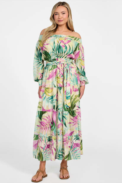 chinese dress ladies Guess SS Loyola Maxi Dress