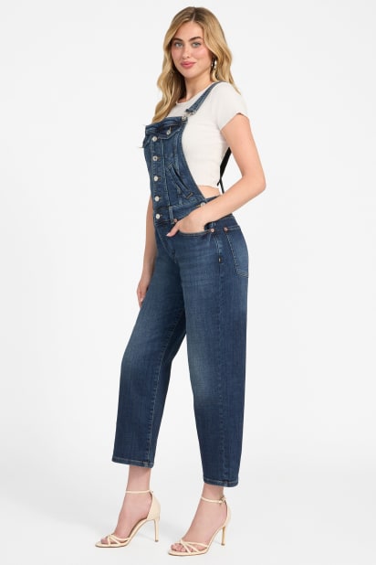 【ライトインディゴブルー(GJMD)】GUESS JEANS デニム オーバーオール (W)Denim Overall ライトインディゴブルー(GJMD)】GUESS JEANS デニム オーバーオール (W