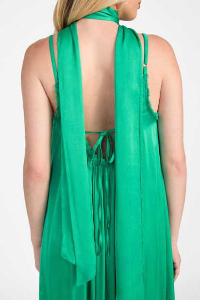 halle berry green dress AKIRA Guess Who Floral Mini Dress main image 1