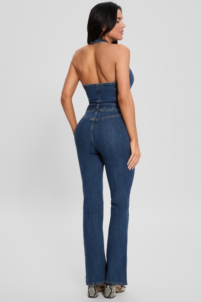 GUESS® Eco Claire Denim Halter Jumpsuit