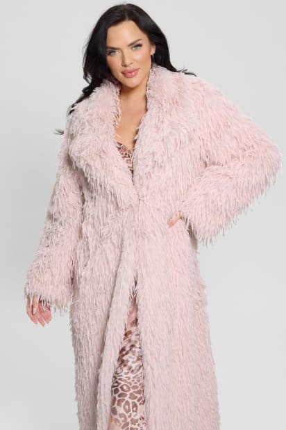 GUESS® Fenix Faux-Fur Longline Coat