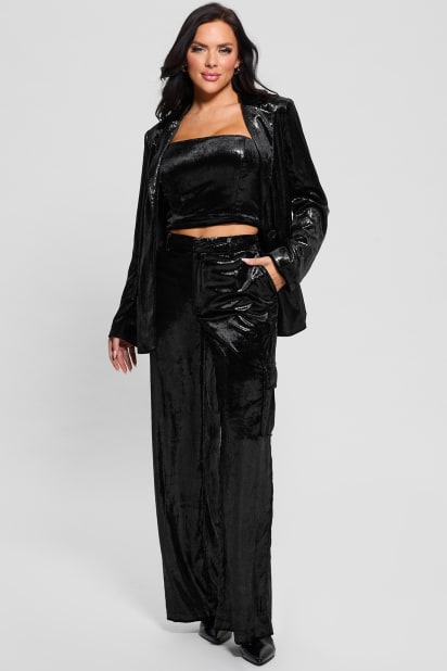 GUESS® Omega Oversized Velvet Blazer