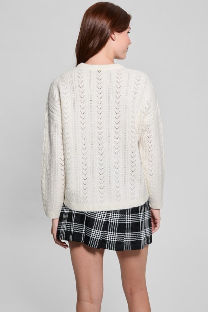 GUESS® Sylvie Alpaca-Blend Pointelle Sweater
