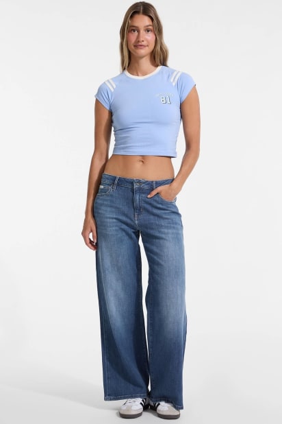 GUESS® G13 Low-rise extra wide leg jeans