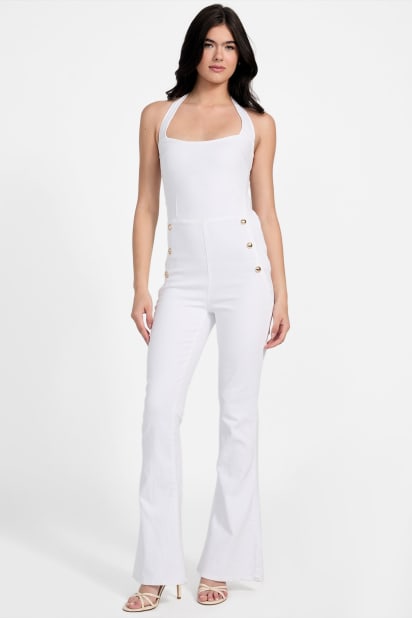 GUESS® Eco Blair Halter Denim Jumpsuit