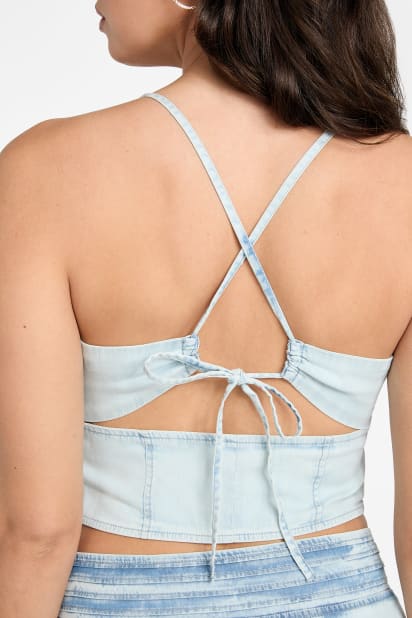 GUESS® Niki Denim Crop Top