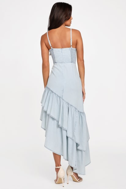 white christmas dresses Ivy Denim Midi Dress | Ivory