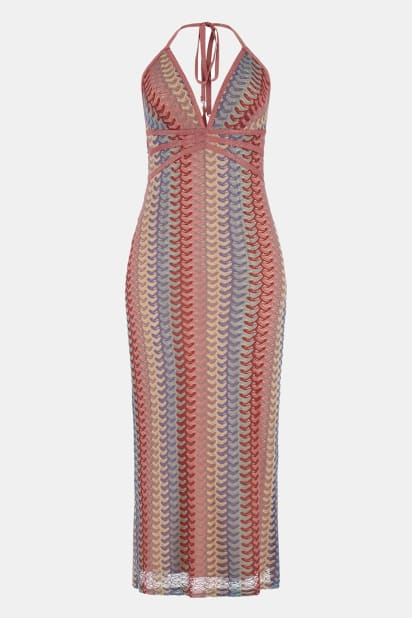 GUESS Fearne Striped Maxi Dress