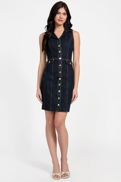 GUESS Eco Destiny Denim Midi Dress