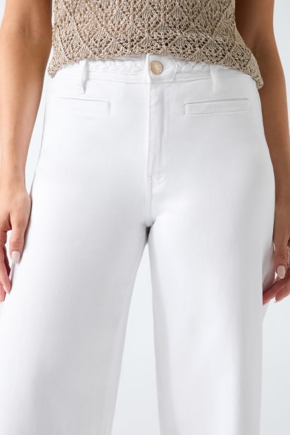 GUESS® Braided Cropped Wide-Leg Pants