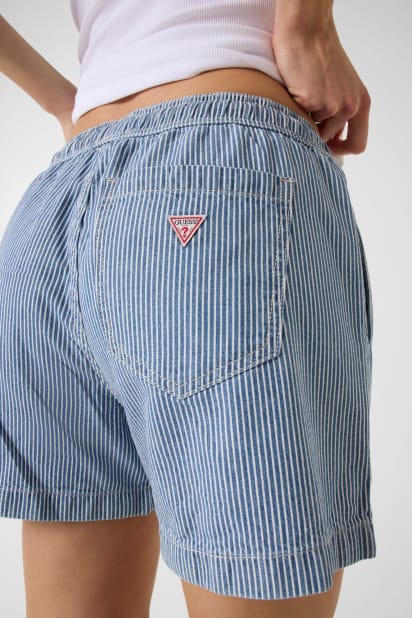 GUESS® Striped denim shorts