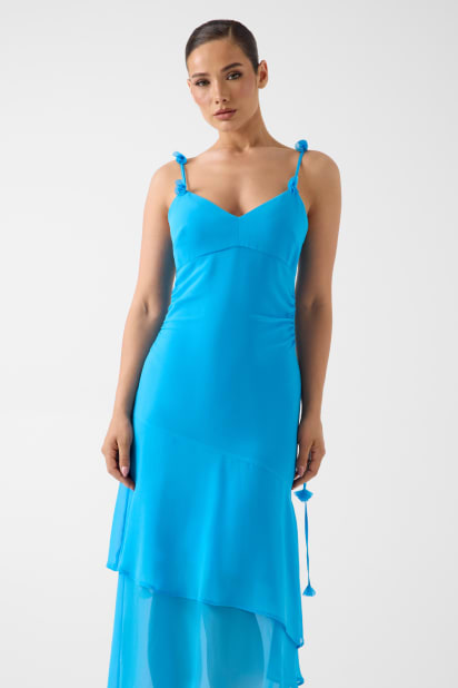 GUESS Ruffled long dress
