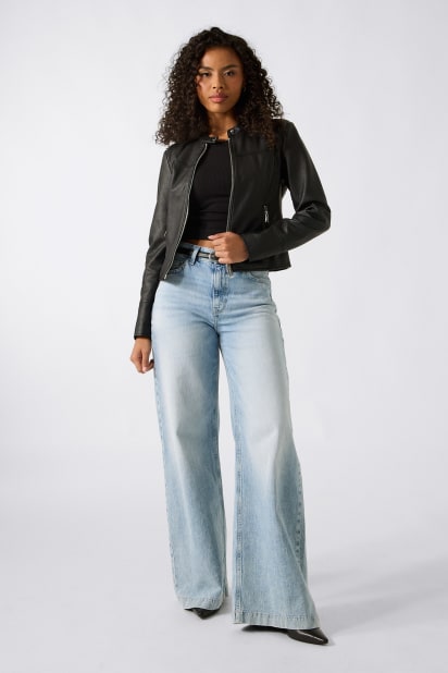 GUESS® Quattro G Faux-Leather Biker Jacket