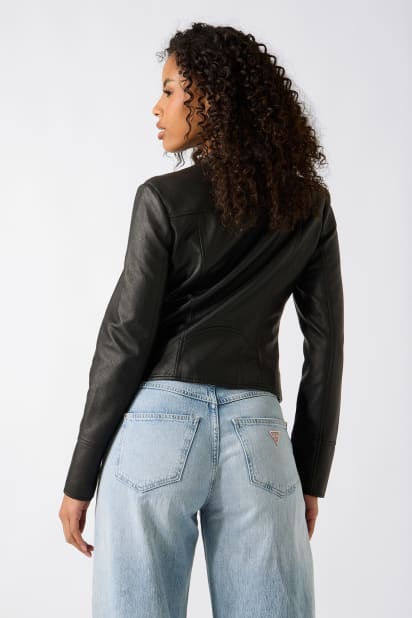 GUESS® Quattro G Faux-Leather Biker Jacket