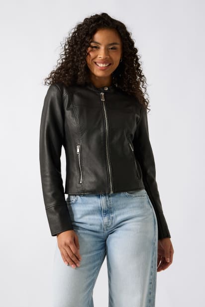 GUESS® Quattro G Faux-Leather Biker Jacket