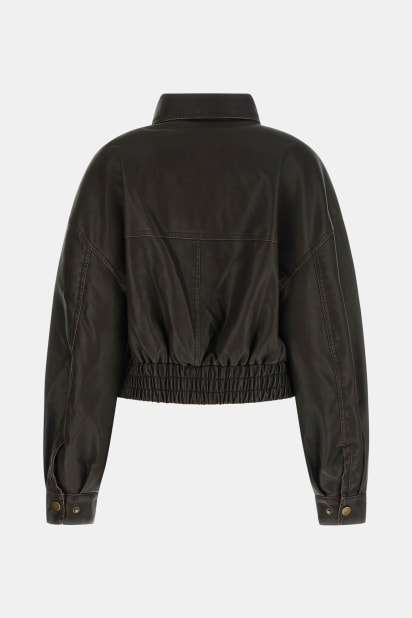 GUESS® Faux leather cropped jacket