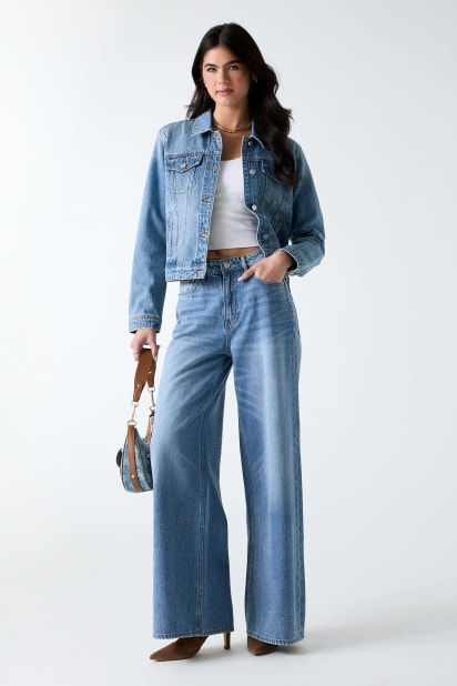 GUESS® Rhinestone Denim Jacket