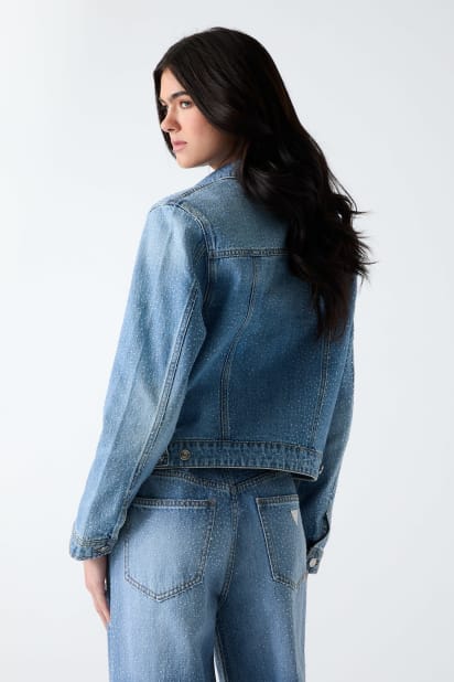 GUESS® Rhinestone Denim Jacket