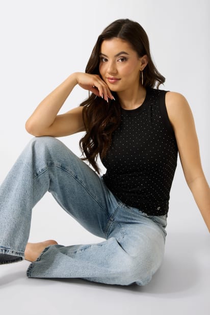GUESS® Rhinestones tank top