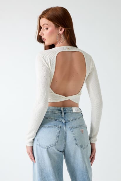 GUESS® Jacquard cropped top
