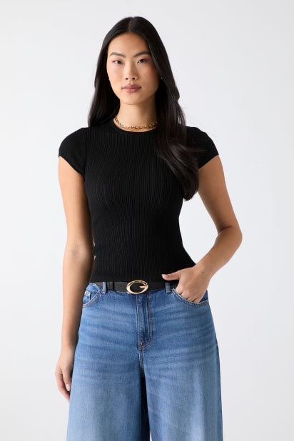 GUESS® Rib knit top