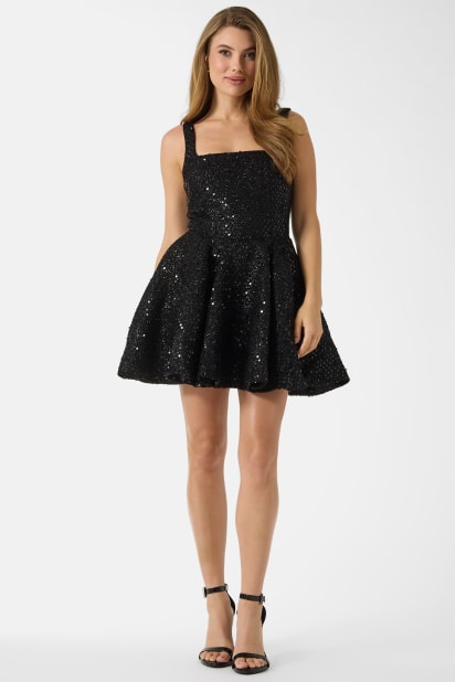 fit and flare party dress for women Sleeveless Fit-and-Flare Shirt Dress – Luxeire main image 0