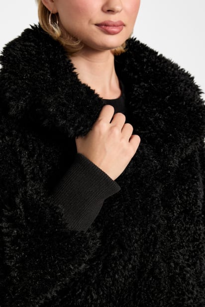 GUESS® Flavie Teddy Faux-Fur Cropped Jacket