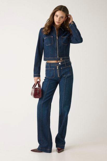 GUESS® Cropped denim jacket