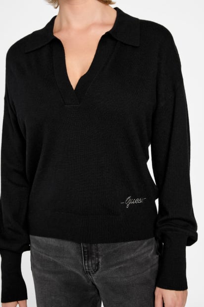 【ブラック(JBLK)】GUESS トップス (M)GUESS Originals Sweater GUESS - 【ブラック(JBLK)】GUESS トップス (M)GUESS Originals