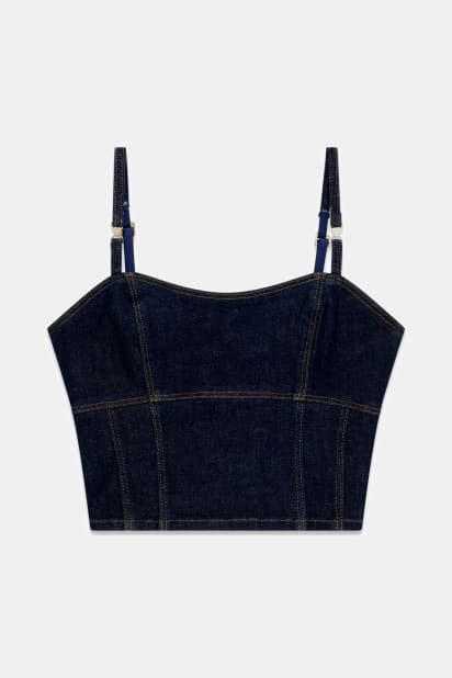 本日限定　MOUSSY BUSTIER DENIM 2 GUESS® Denim bustier
